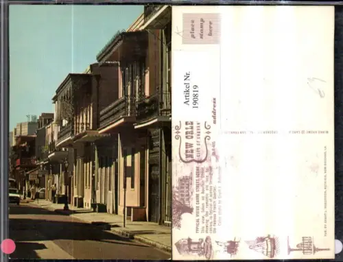 190819,Louisiana New Orleans Vieux Carre Street Scene Bourbon Street