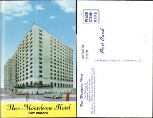 190820,Louisiana New Orleans New Monteleone Hotel