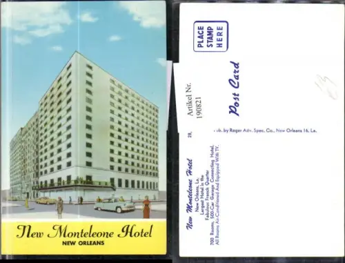 190821,Louisiana New Orleans New Monteleone Hotel