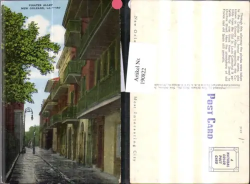 190822,Louisiana New Orleans Pirates Alley Straßenansicht