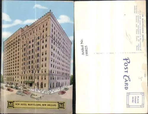 190825,Louisiana New Orleans New Monteleone Hotel