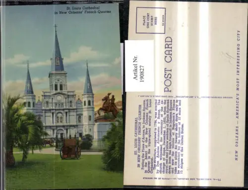 190827,Louisiana New Orleans French Quarter St Louis Cathedral Kirche