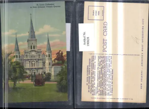 190828,Louisiana New Orleans French Quarter St Louis Cathedral Kirche