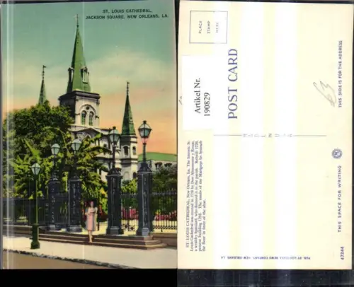 190829,Louisiana New Orleans Jackson Square St Louis Cathedral Kirche