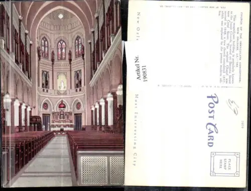190831,Louisiana New Orleans Curch of the Immaculate Conception Kirche Innenansicht