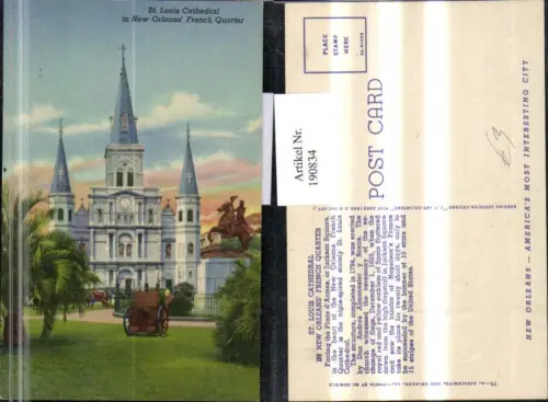 190834,Louisiana New Orleans French Quarter St Louis Cathedral Kirche