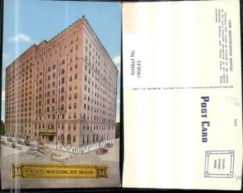 190843,Louisiana New Orleans New Monteleone Hotel
