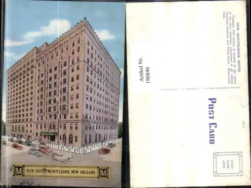 190846,Louisiana New Orleans New Monteleone Hotel