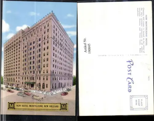 190845,Louisiana New Orleans New Monteleone Hotel