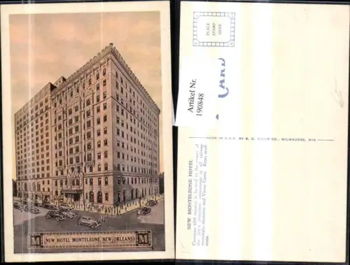 190848,Louisiana New Orleans New Monteleone Hotel