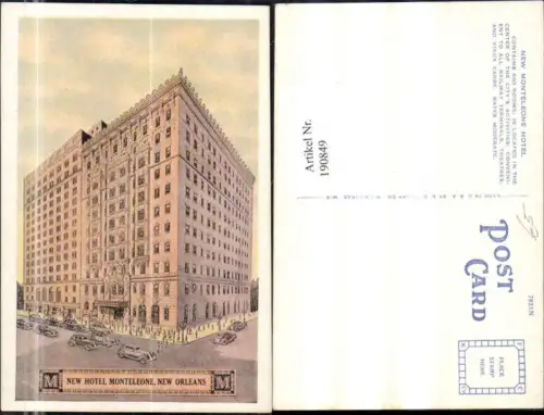 190849,Louisiana New Orleans New Monteleone Hotel