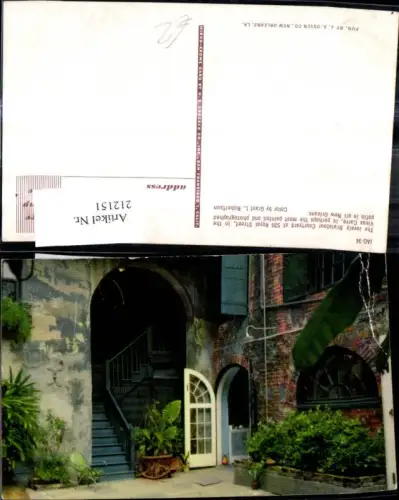 212151,Louisiana New Orleans Brulatour Courtyard at 520 Royal Street Vieux Carre