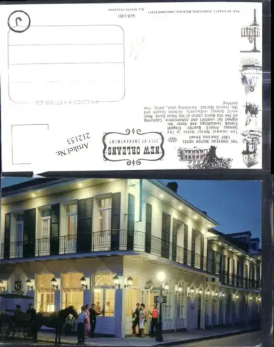 212153,Louisiana New Orleans The Chateau Motor Hotel Chartres Street