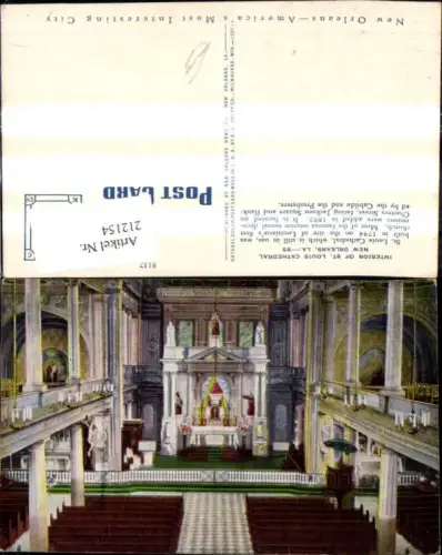 212154,Louisiana New Orleans Interior of St Louis Cathedral Kirche Innenansicht