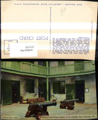 212155,Louisiana New Orleans Courtyard and Prison Rooms in the Cabildo Kanonen Geschütze