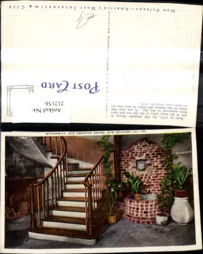 212156,Louisiana New Orleans Stairway Old Absinthe House