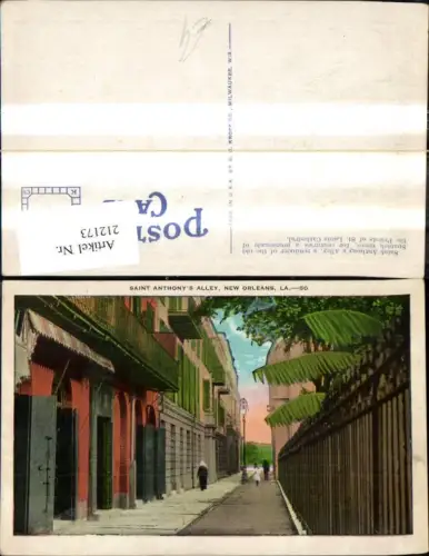 212173,Louisiana New Orleans Saint Anthonys Alley