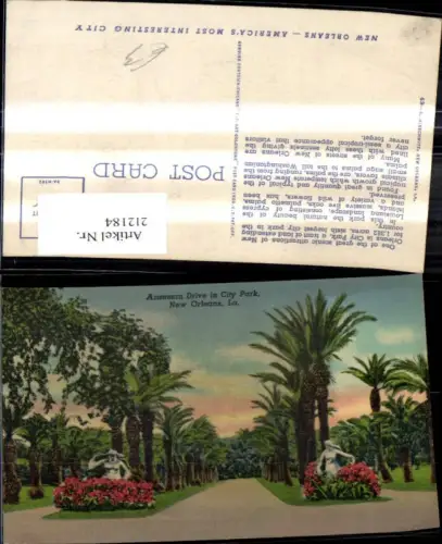 212184,Louisiana New Orleans Anseman Drive in City Park