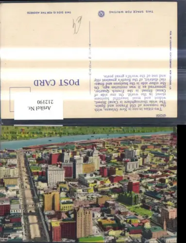 212190,Louisiana New Orleans Air View of New Orleans The Modern Metropolis