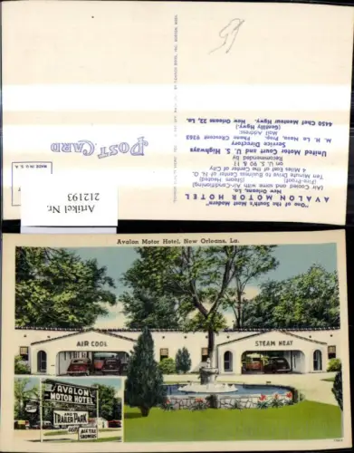 212193,Louisiana New Orleans Avalon Motor Hotel