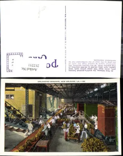 212211,Louisiana New Orleans Unloading Bananas Fabrik