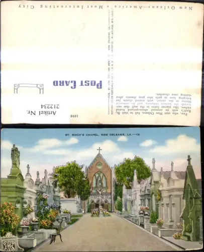 212234,Louisiana New Orleans St Rochs Chapel Kirche Kapelle Friedhof