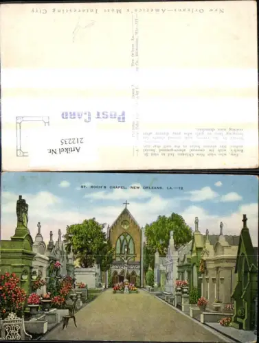 212235,Louisiana New Orleans St Rochs Chapel Kirche Kapelle Friedhof