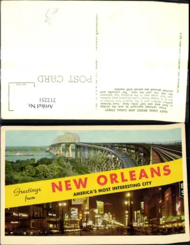 212251,Louisiana New Orleans Greeting from Americas Most Interesting City Mehrbild Ak