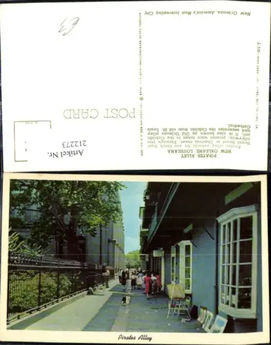 212273,Louisiana New Orleans Pirates Alley Strassenansicht m. Personen