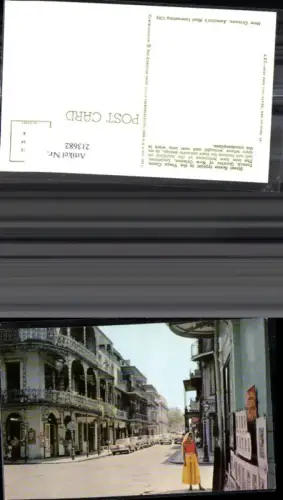 213682,Louisiana New Orleans Street Scene typical in the Vieux Carre French Quarter