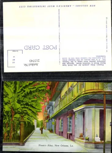 213743,Louisiana New Orleans Pirates Alley
