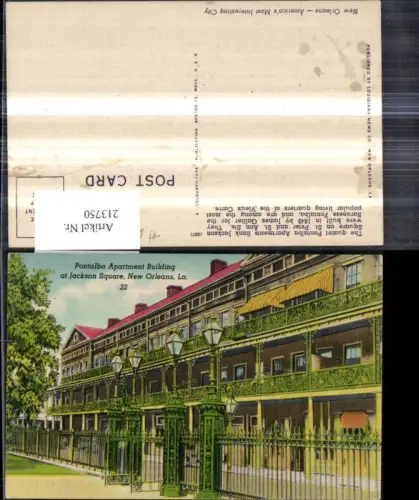 213750,Louisiana New Orleans Pontalba Apartments Building at Jackson Square