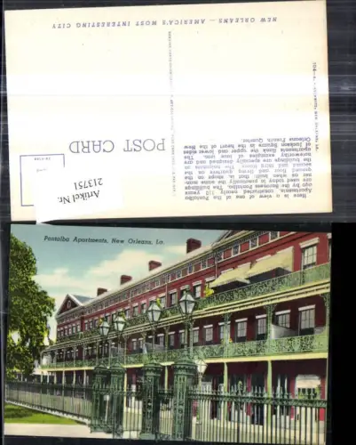 213751,Louisiana New Orleans Pontalba Apartments Building at Jackson Square