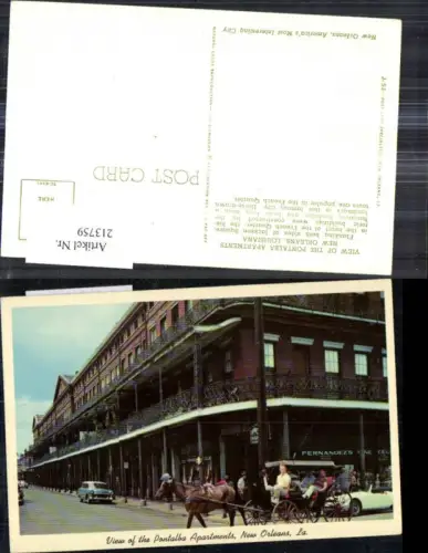 213759,Louisiana New Orleans View oft the Pontalba Apartments
