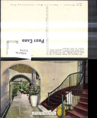 213779,Louisiana New Orleans Old Stairway Patio Royal Stiegenhaus