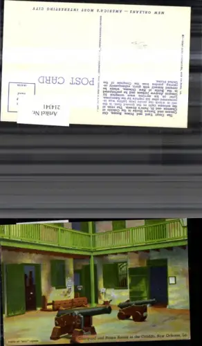 214341,New Orleans Courtyard and Prison Rooms in the Cabildo Kanonen Geschütze
