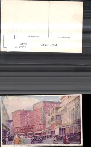 214439,New Orleans Künstler AK St Charles Hotel After Original Painting in St Charles Hotel