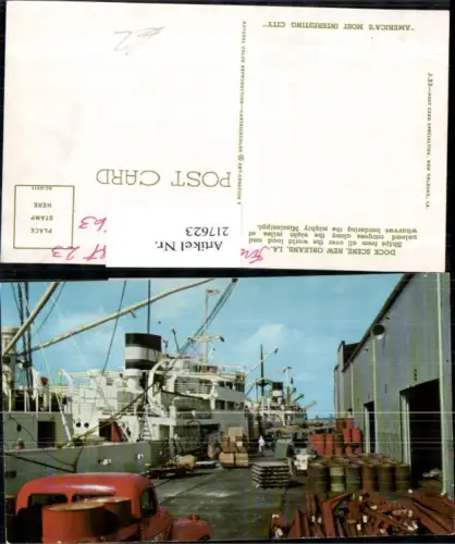 217623,Louisiana New Orleans Dock Scene Dampfer Schiff