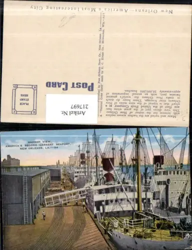 217697,Louisiana New Orleans Harbor View Hafen Americas second largest Seaport Schiff Dampfer