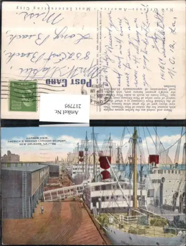 217795,Louisiana New Orleans Harbor view of Americas second largest Seaport Hafen Dampfer Schiffe