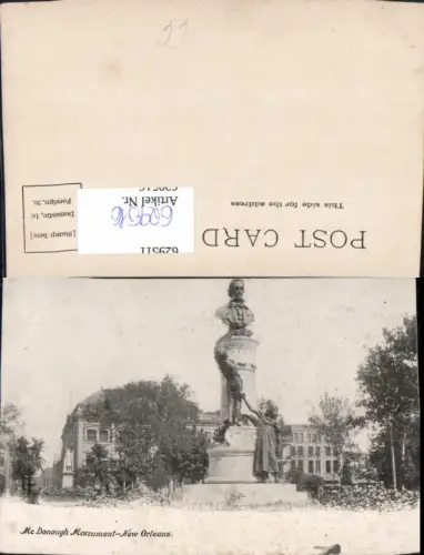 629516,Mc Donough Monument New Orleans Louisiana