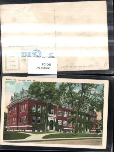 190124,Maine Bath Morse High School Schule