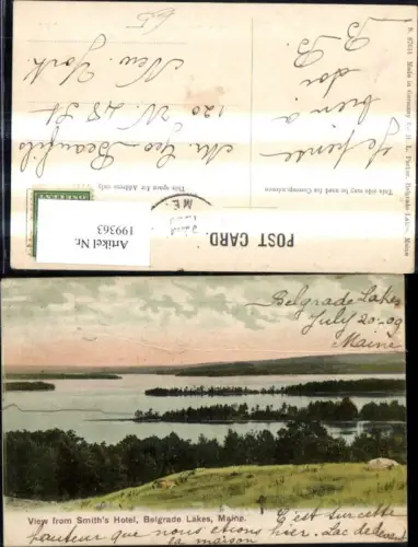 199363,Maine Belgrade Lakes View from Smiths Hotel