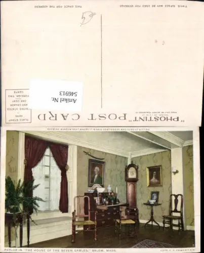 546913,Massachusetts Salem The House of the seve gables