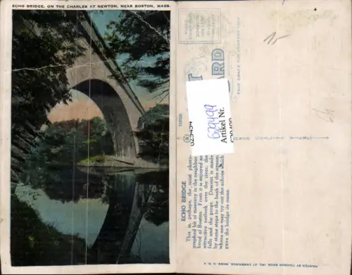 629499,Echo Bridge on the Charles at Newton near Bosten Massachusetts