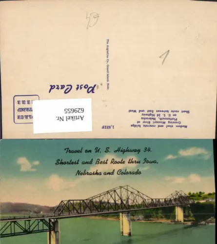 629655,Plattsmouth Nebraska Bridge US Highway 34 Brücke Nebraska and Colorado
