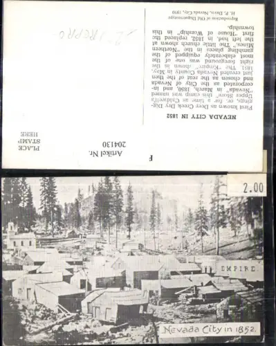 204130,Nevada City in 1852 Teilansicht Repro