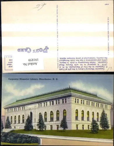 191859,New Hampshire Manchester Carpenter Memorial Library