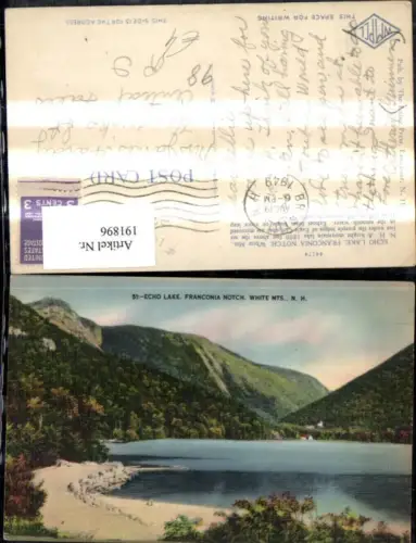 191896,New Hampshire White Mountains Franconia Notch Echo Lake See