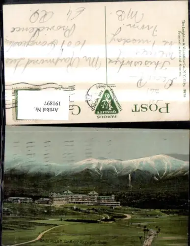 191897,New Hampshire White Mountains The Mount Washington House